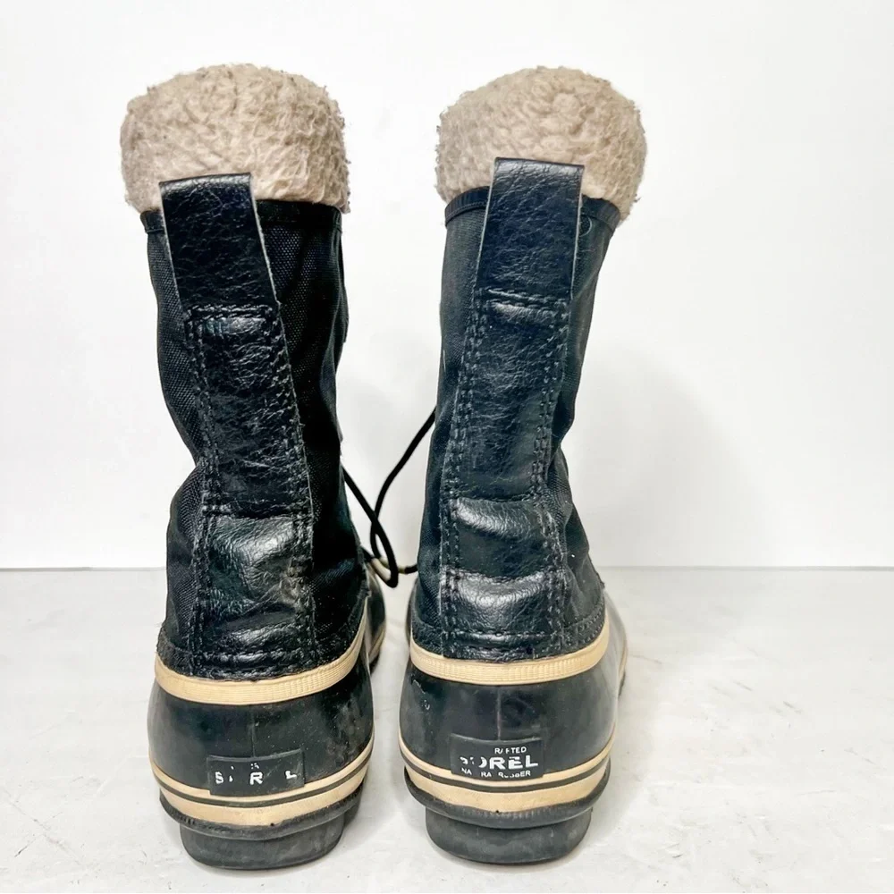 Sorel Yoot PAC 1964 Caribou Black Winter Snow Boots Insulated Waterproof Size 6